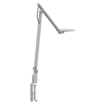 Nova bureaulamp, voet met klem, lichtgrijs