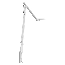 Nova bureaulamp, voet met klem, Arctic White