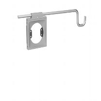 Accessoirehouder met universele beugel voor accessoires, zilverkleurig