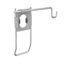 Accessoirehouder met handgreep en universele beugel voor accessoires, zilverkleurig