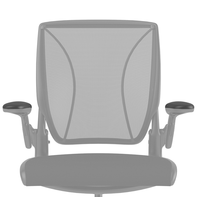 Hoogteverstelbare Duron-armleggers retrofitset, zwart (inclusief armsteun en armkussen)