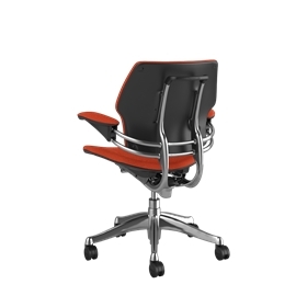 Freedom bureaustoel, Oxygen Yarrow, gepolijst aluminium met Graphite details op het frame, Gelzitting Picture 3