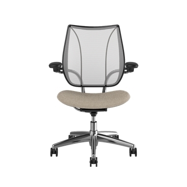 Liberty bureaustoel, rugleuning in Pinstripe White, zitting van Hallingdal 65 0200, gepolijst frame met zwarte details Picture 2