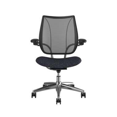 Liberty bureaustoel, rugleuning in Pinstripe Black, zitting van Vanir 0693, gepolijst frame met zwarte details Picture 2