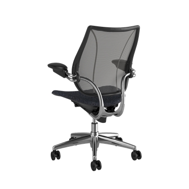 Liberty bureaustoel, rugleuning in Pinstripe Black, zitting van Vanir 0693, gepolijst frame met zwarte details Picture 3