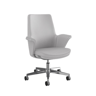 Summa, Rug met leer bekleed, Stone, Maribo (chroomvrij leer)
