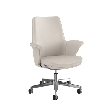 Summa, Rug met leer bekleed, Bone, Maribo (chroomvrij leer)