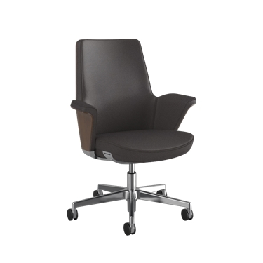 Summa, Rug in Walnut Wood, Espresso, Maribo (chroomvrij leer)