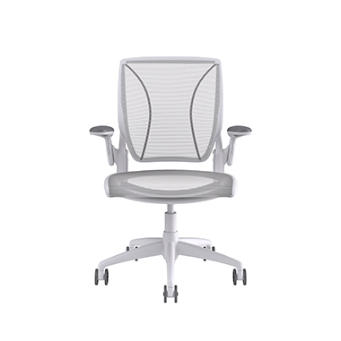 Diffrient World stoel, rugleuning en zitting in Pinstripe White Picture 2