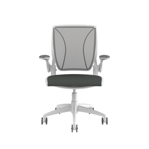 Diffrient World stoel, rugleuning in Pinstripe White, zitting van Oxygen Revive Picture 2