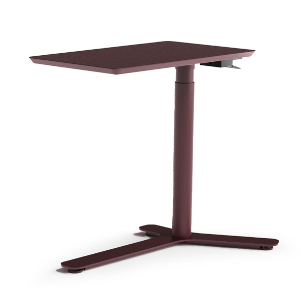Float Mini, granaatrood - Geschilderd houten bovenstel, granaatrood onderstel