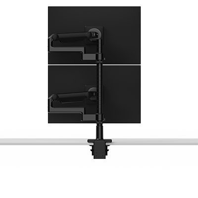 M/Flex M2.1 dubbele monitorarm, gestapeld (één over één), 20 cm/dynamische verbindingen, 60 cm staander, 100 x 100 mm VESA