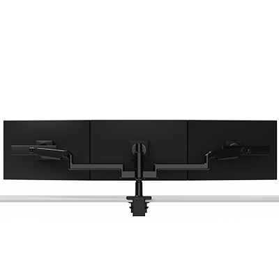M/Flex M2.1 drievoudige monitorarm, 30 cm/dynamische verbindingen met schuifknop, 30 cm staander, 100 x 100 mm VESA