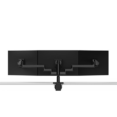 M/Flex M2.1 drievoudige monitorarm, 10 cm/30 cm/dynamische verbindingen, 30 cm staander, 100 x 100 mm VESA