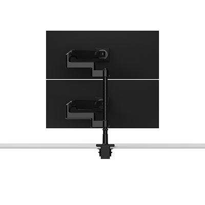 M/Flex M8.1 dubbele monitorarm, gestapeld (één over één), 20 cm/dynamische verbindingen, 60 cm staander, 100 x 100 mm VESA